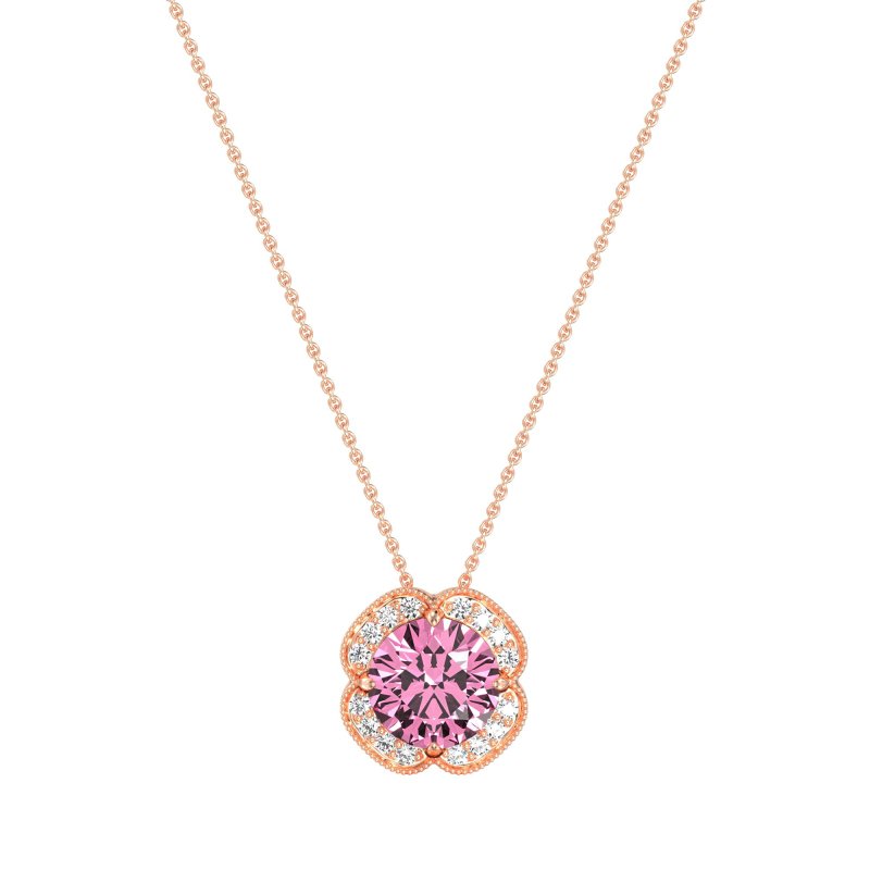 Antique Flower Halo Necklace