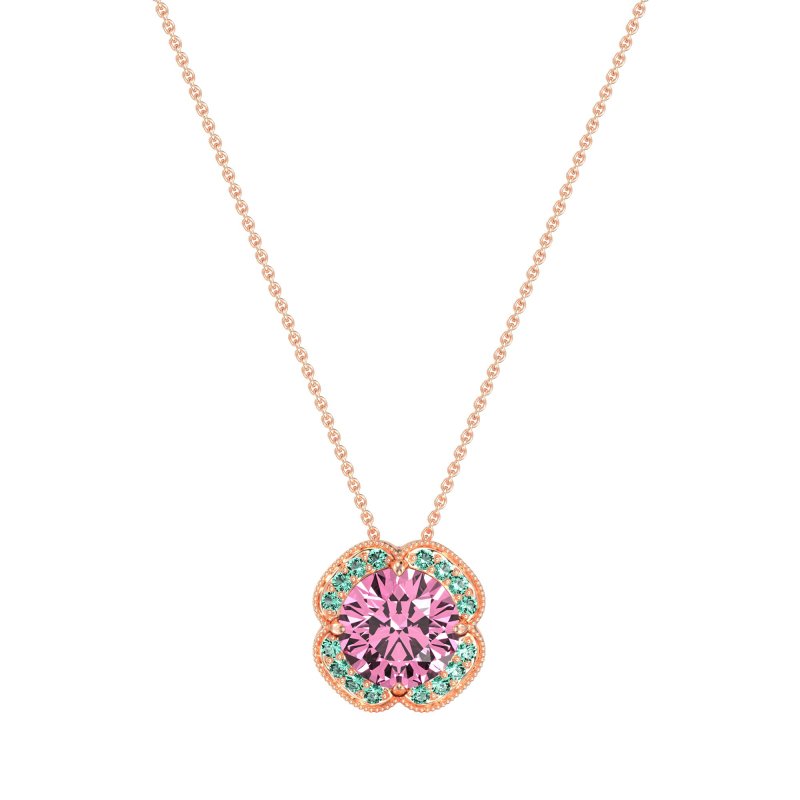 Antique Flower Halo Necklace