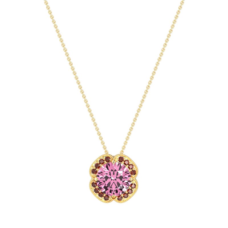 Antique Flower Halo Necklace