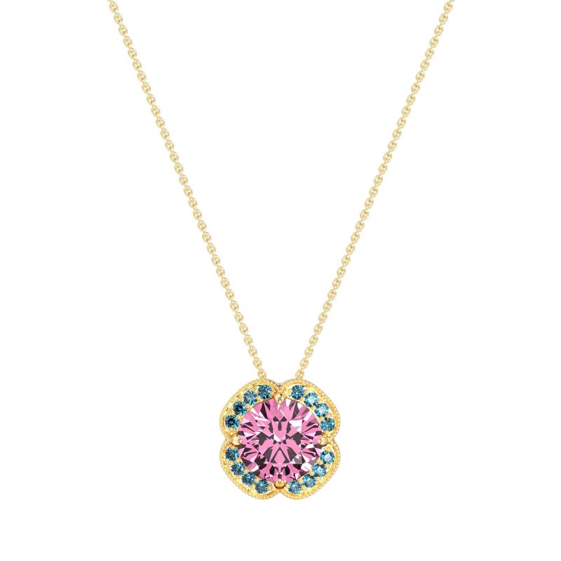 Antique Flower Halo Necklace