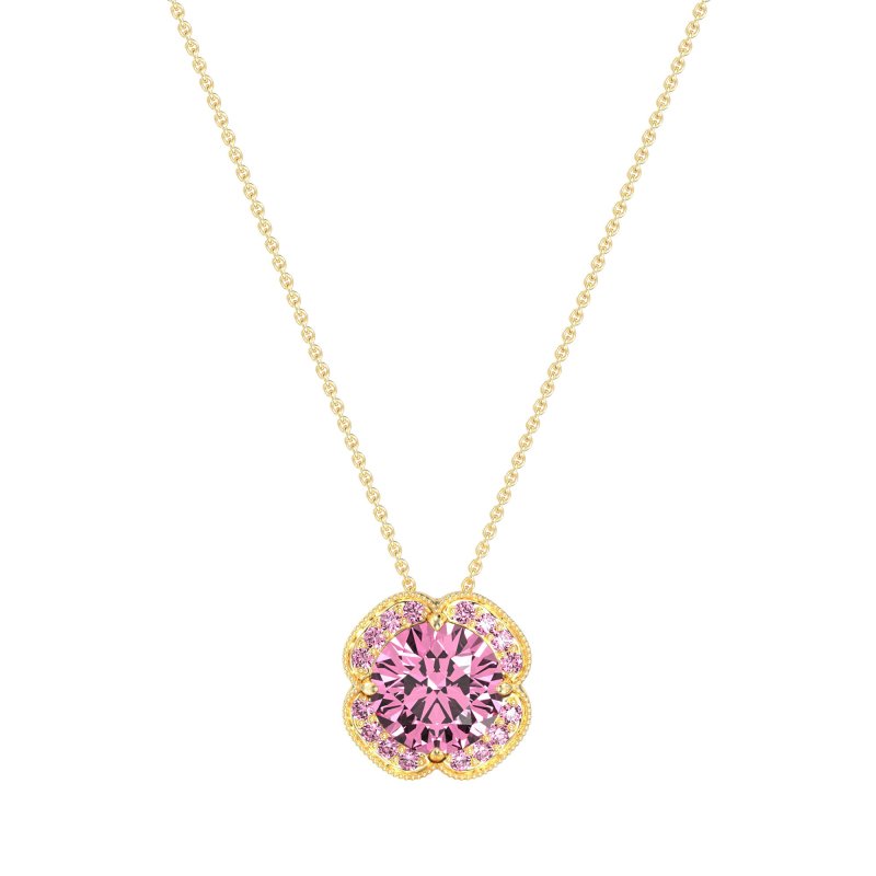 Antique Flower Halo Necklace