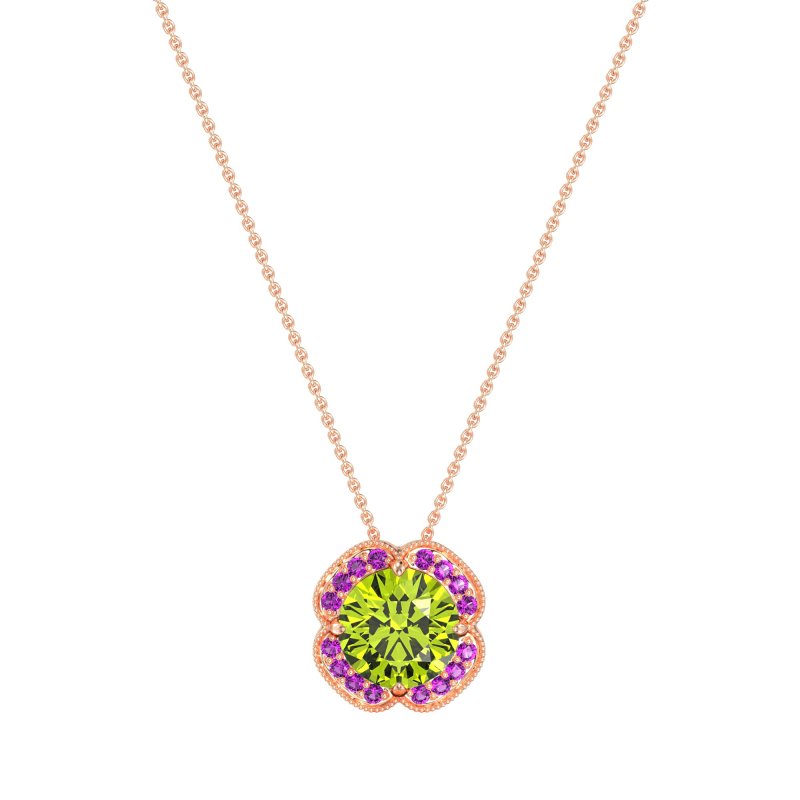 Antique Flower Halo Necklace