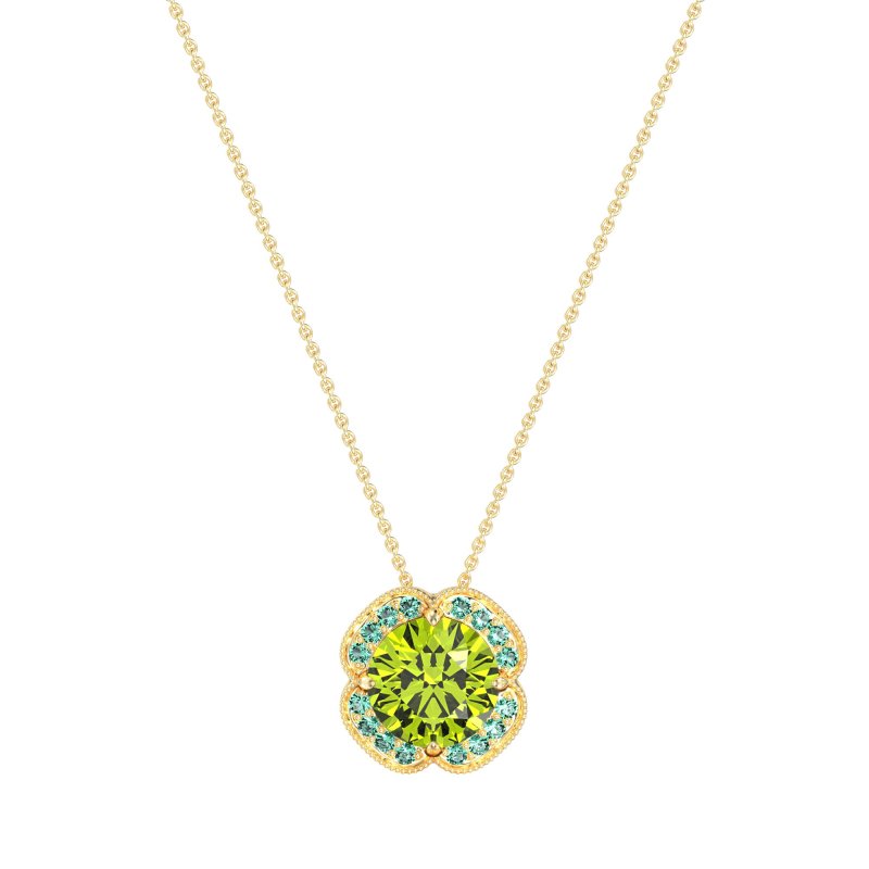 Antique Flower Halo Necklace