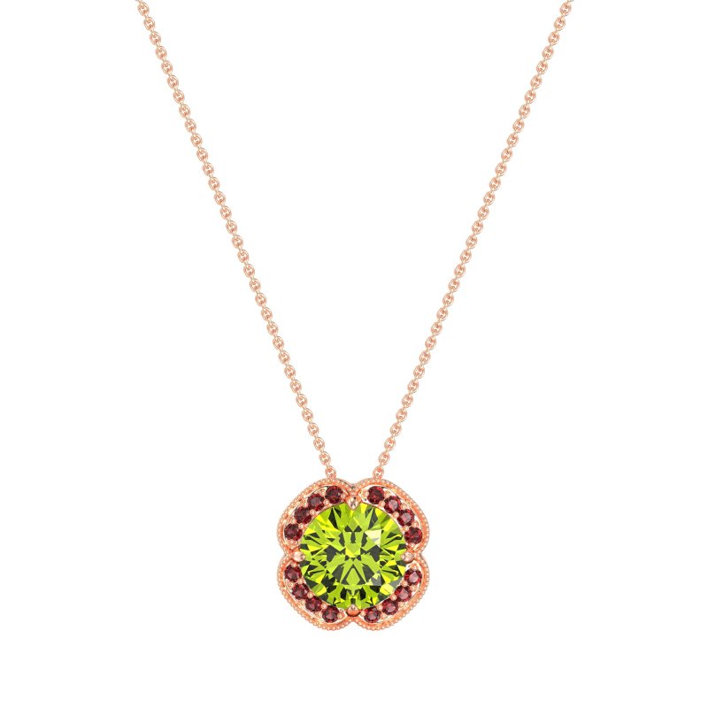 Antique Flower Halo Necklace