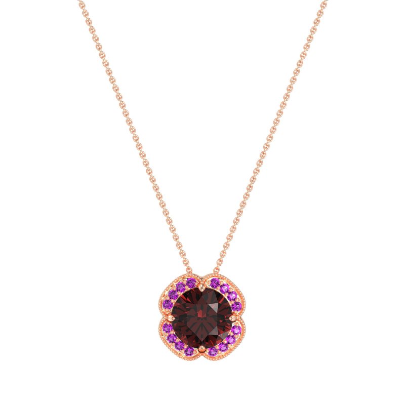 Antique Flower Halo Necklace