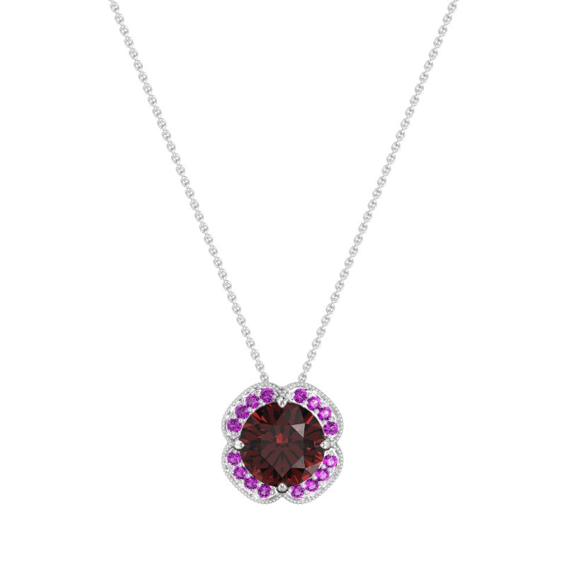 Antique Flower Halo Necklace