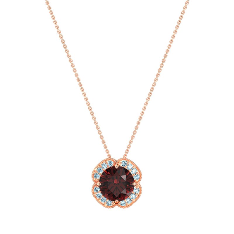 Antique Flower Halo Necklace