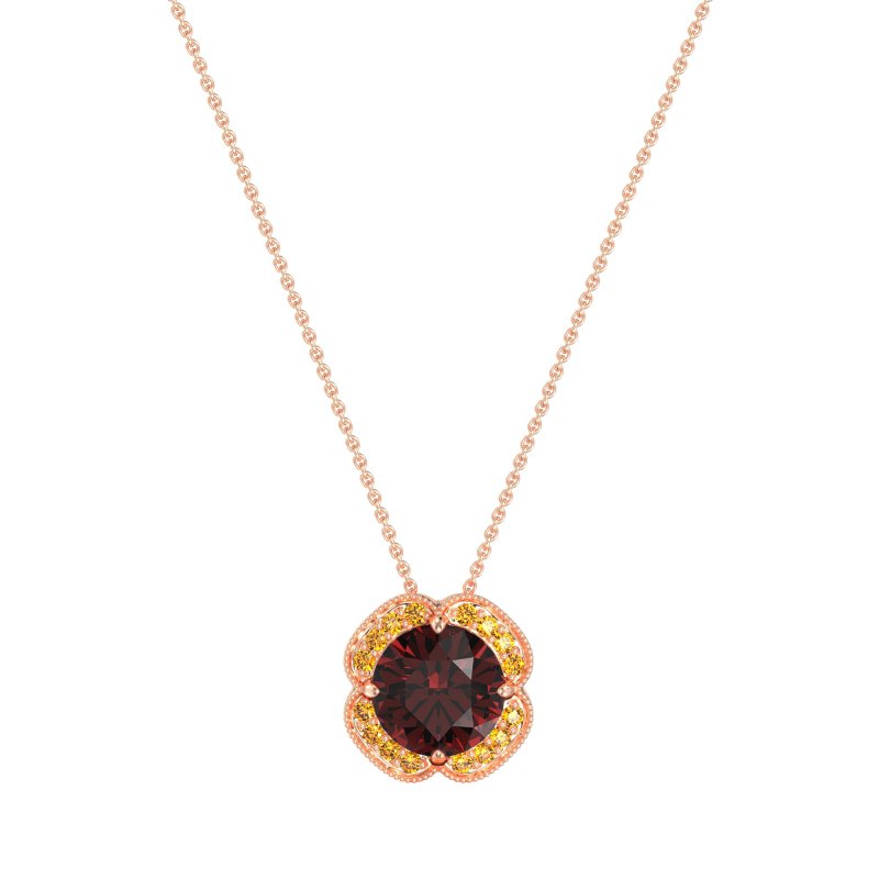 Antique Flower Halo Necklace