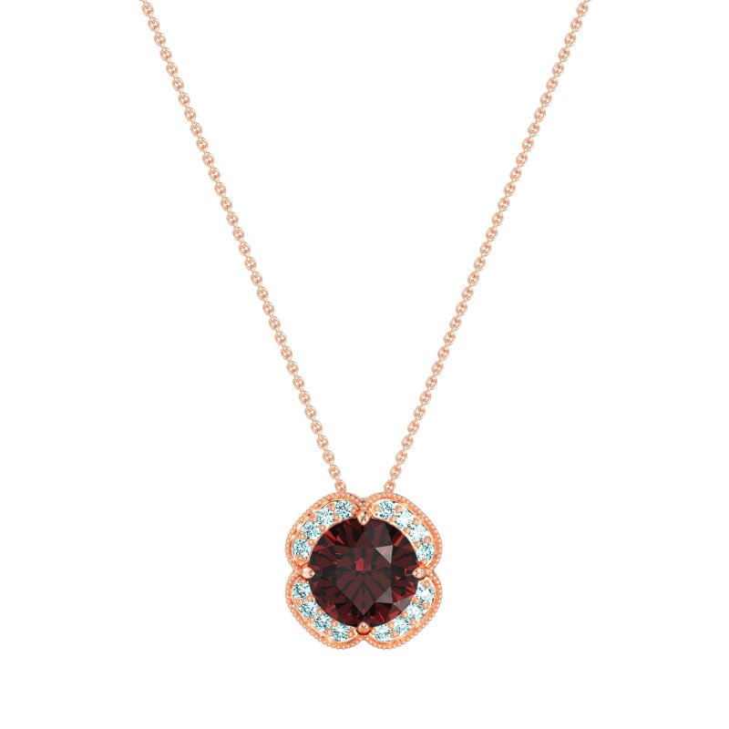 Antique Flower Halo Necklace