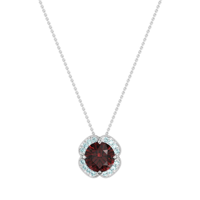 Antique Flower Halo Necklace