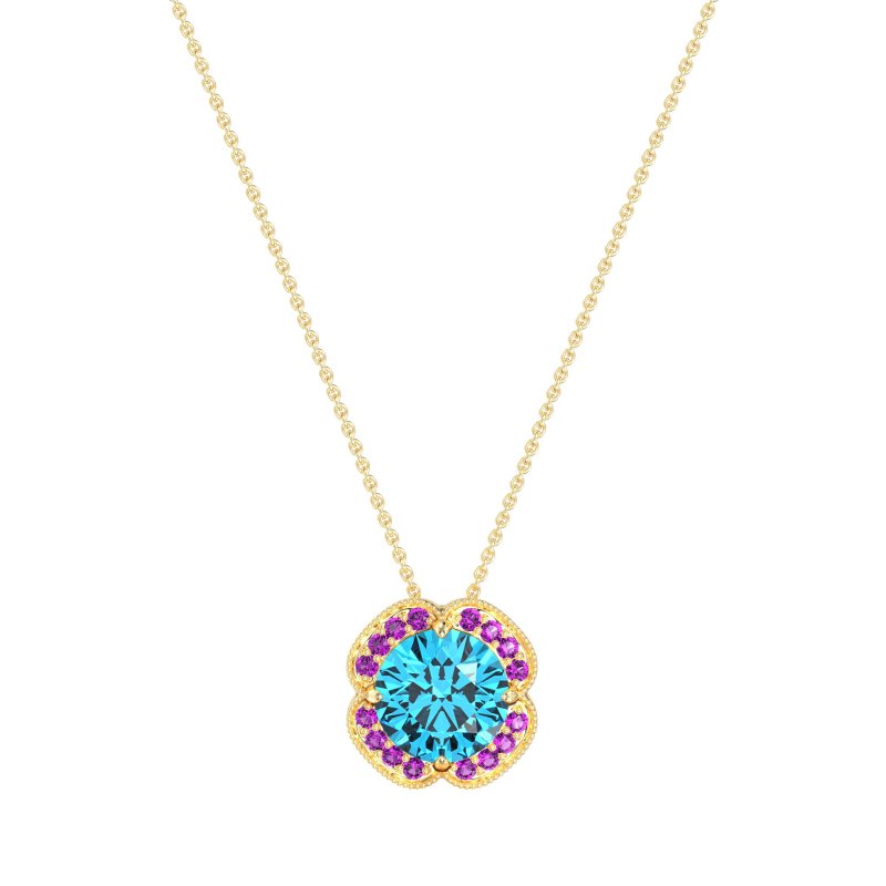 Antique Flower Halo Necklace