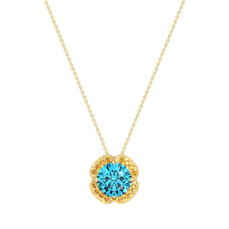 Antique Flower Halo Necklace