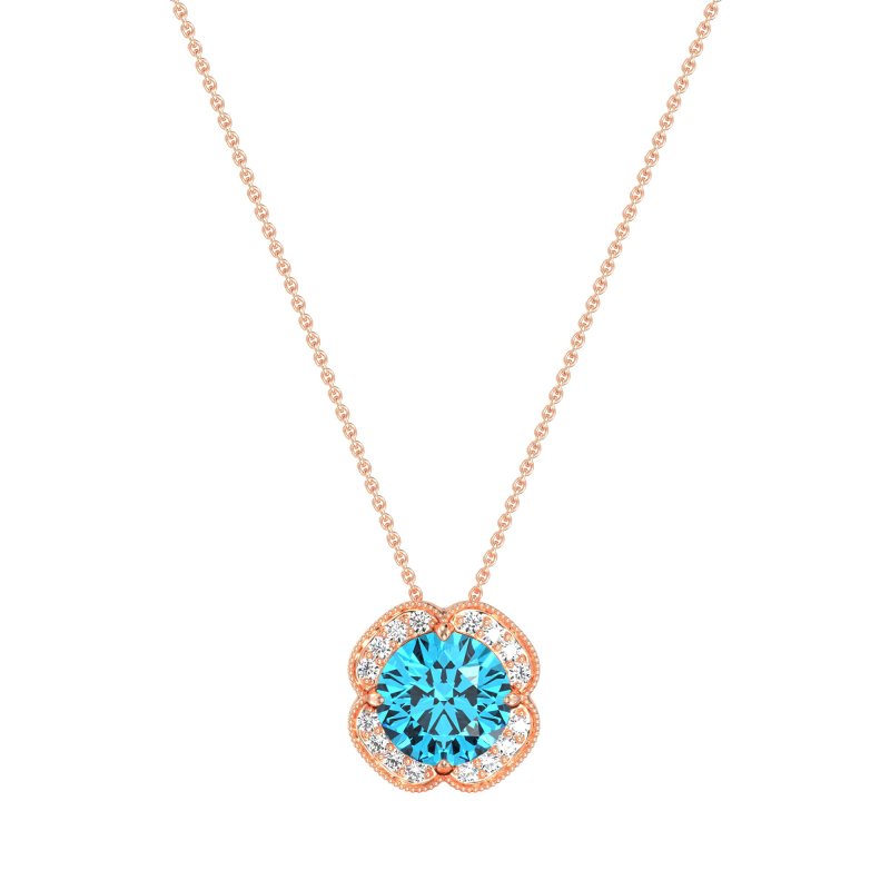Antique Flower Halo Necklace