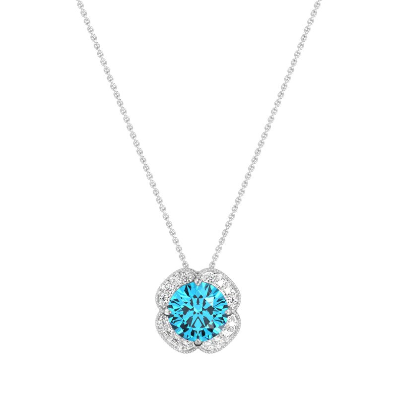 Antique Flower Halo Necklace
