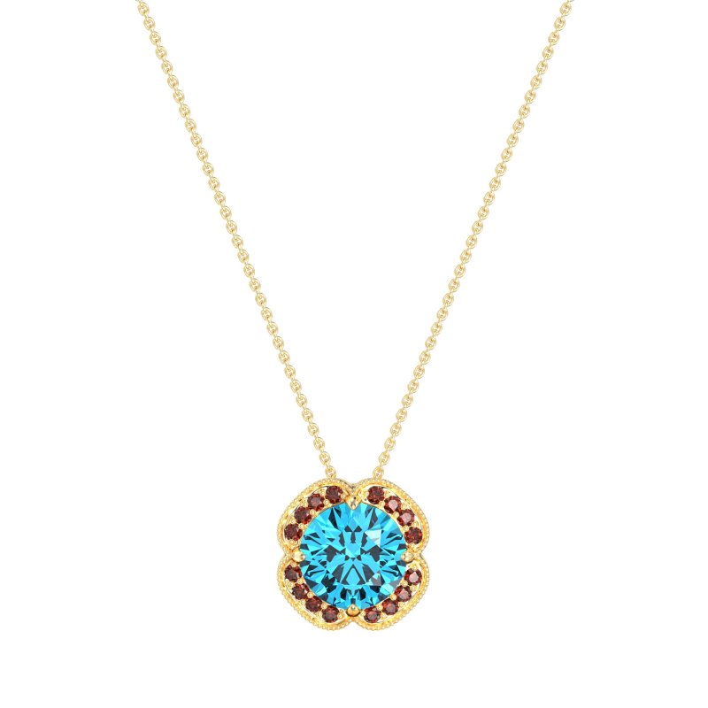 Antique Flower Halo Necklace
