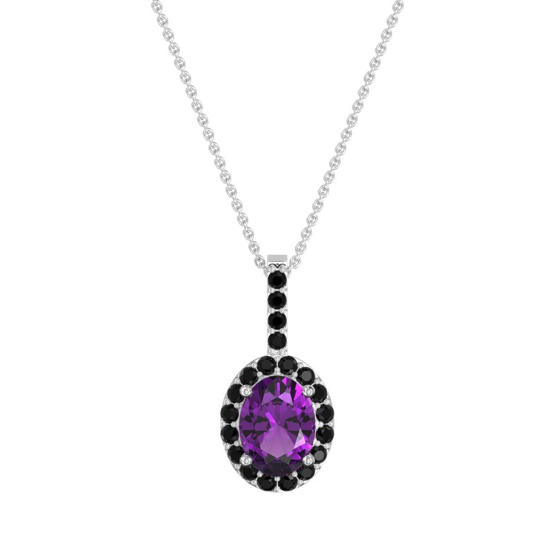 Oval Halo Necklace