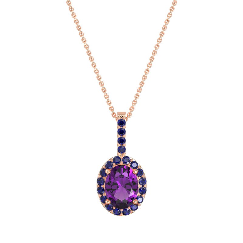 Oval Halo Necklace