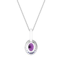 Oval Halo Necklace