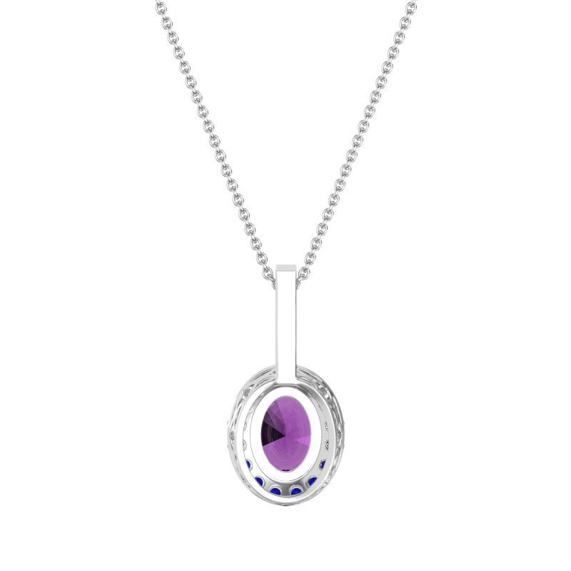 Oval Halo Necklace