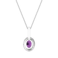 Oval Halo Necklace