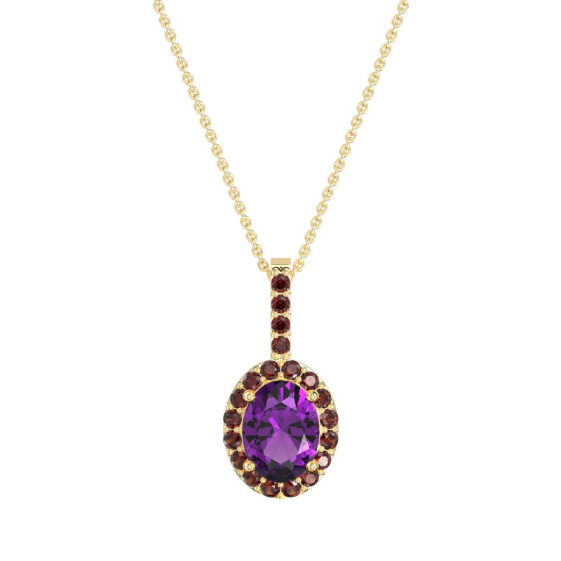Oval Halo Necklace