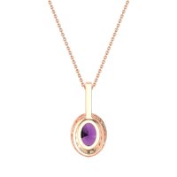 Oval Halo Necklace