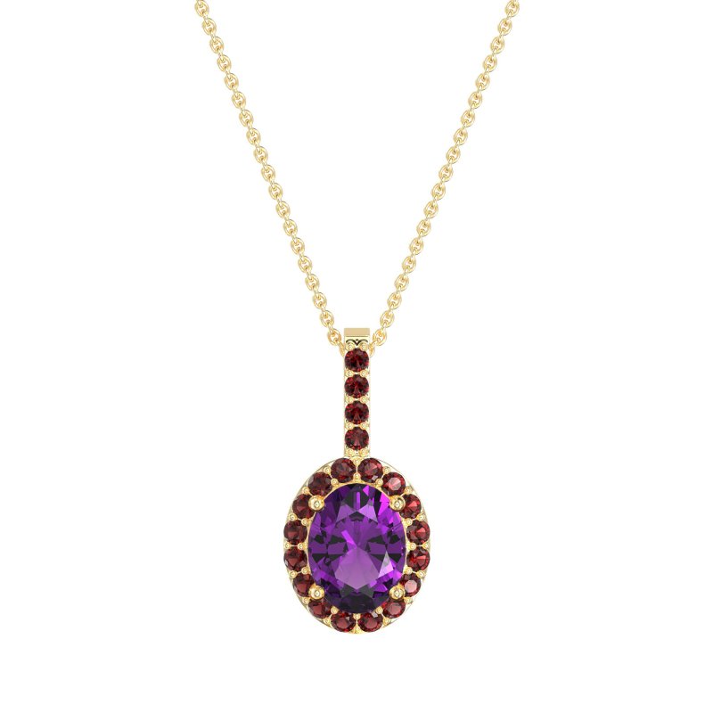 Oval Halo Necklace