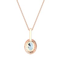 Oval Halo Necklace