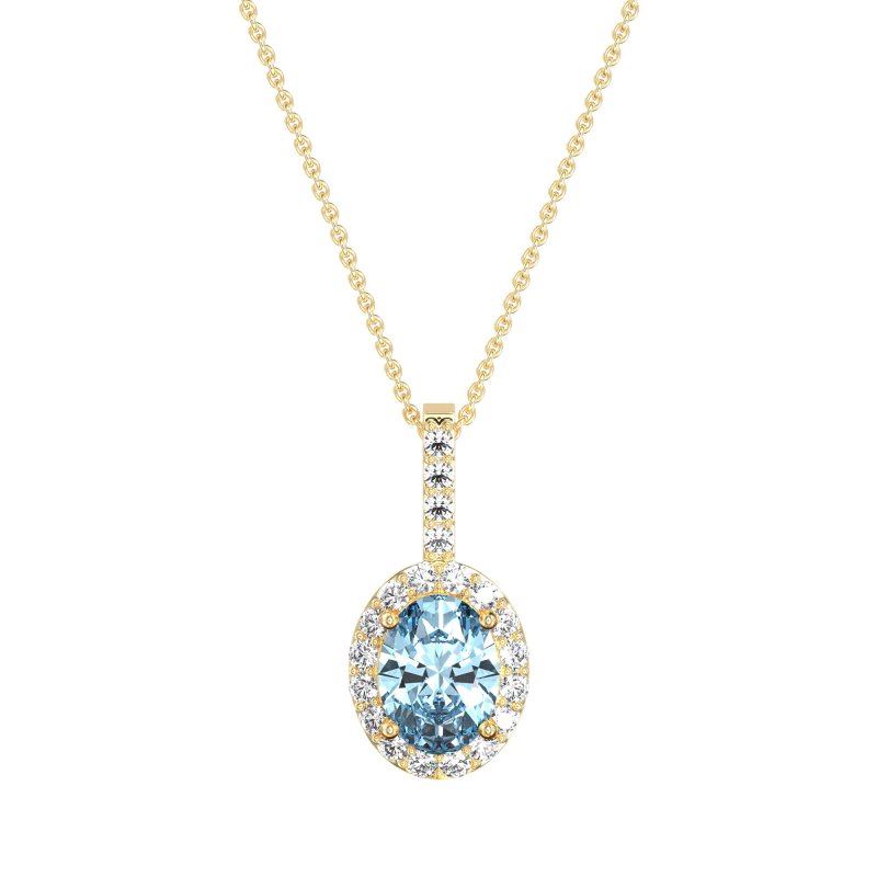 Oval Halo Necklace