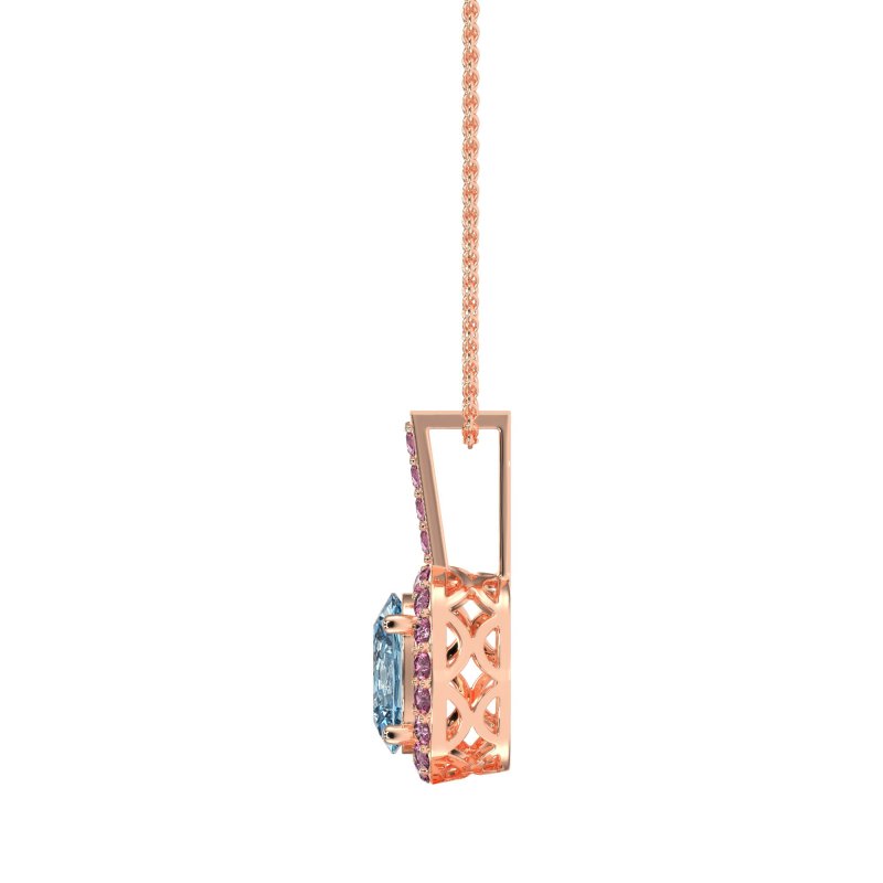 Oval Halo Necklace