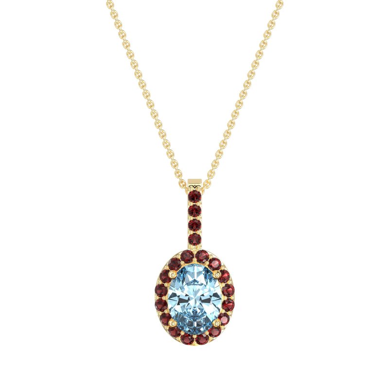 Oval Halo Necklace