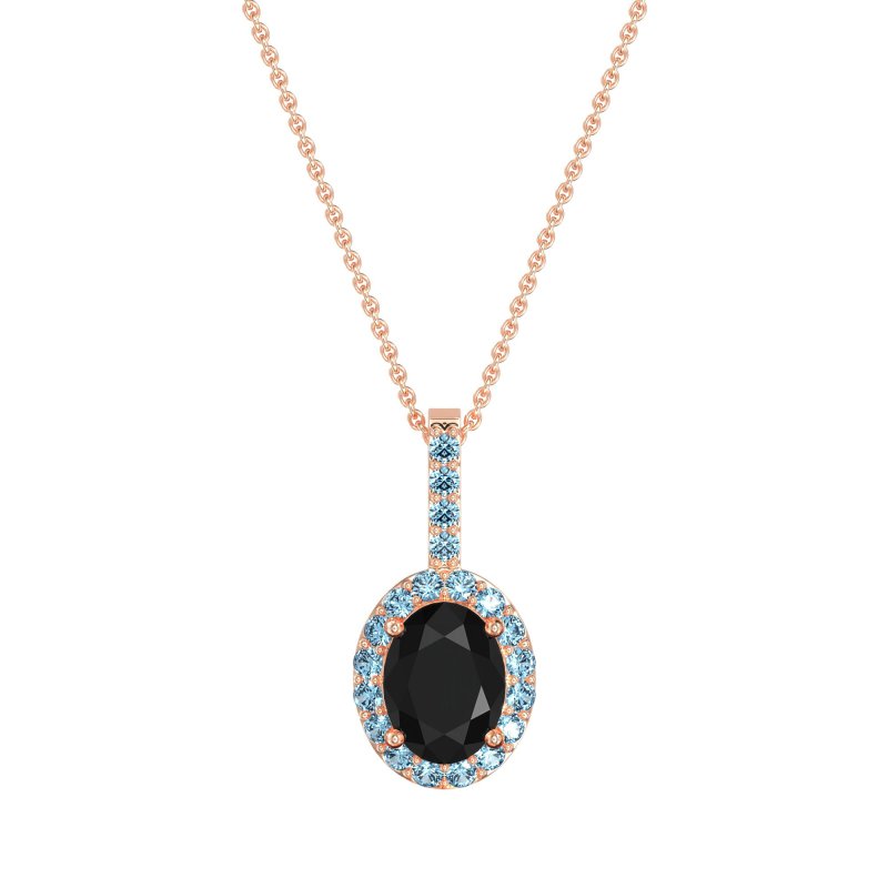 Oval Halo Necklace