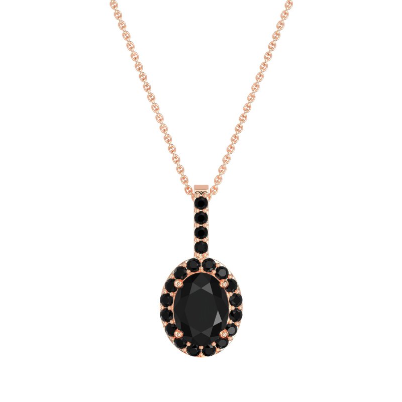 Oval Halo Necklace