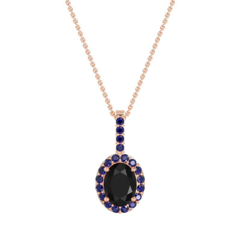 Oval Halo Necklace