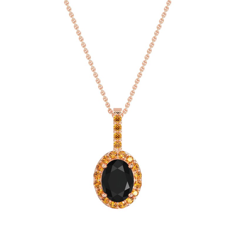Oval Halo Necklace