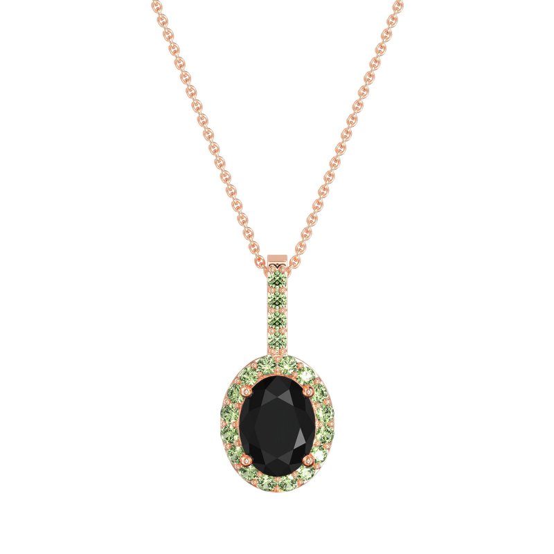 Oval Halo Necklace