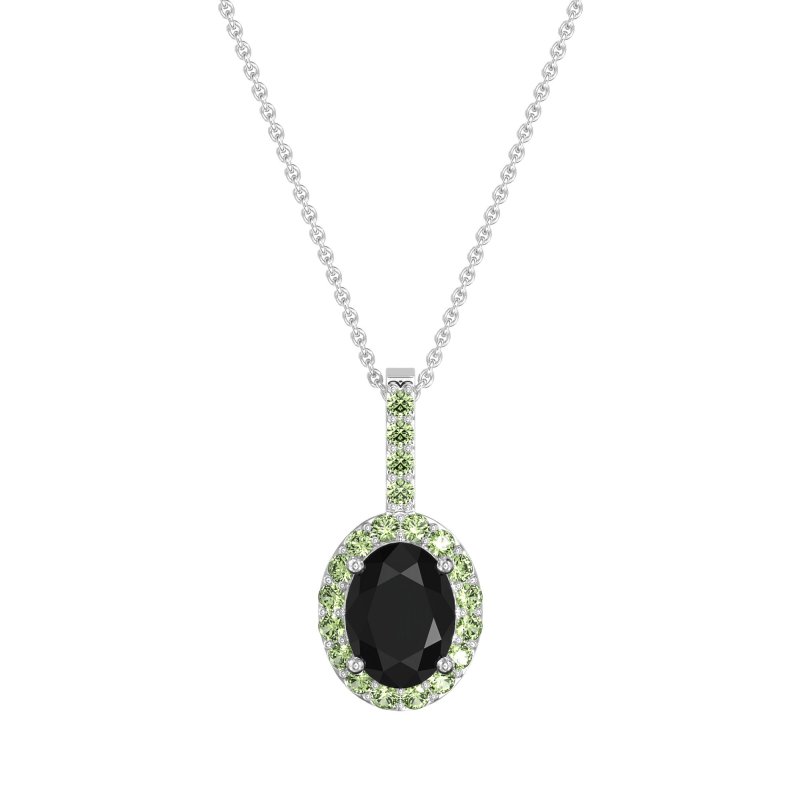 Oval Halo Necklace