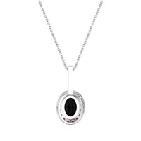 Oval Halo Necklace