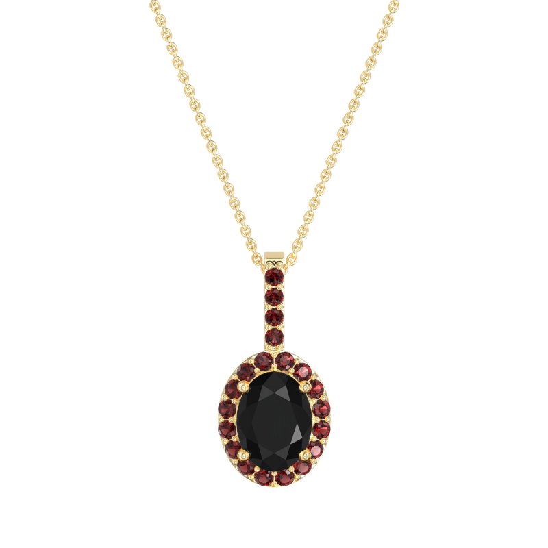 Oval Halo Necklace