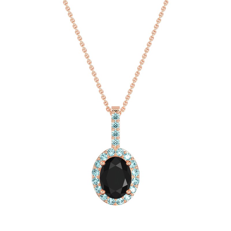 Oval Halo Necklace