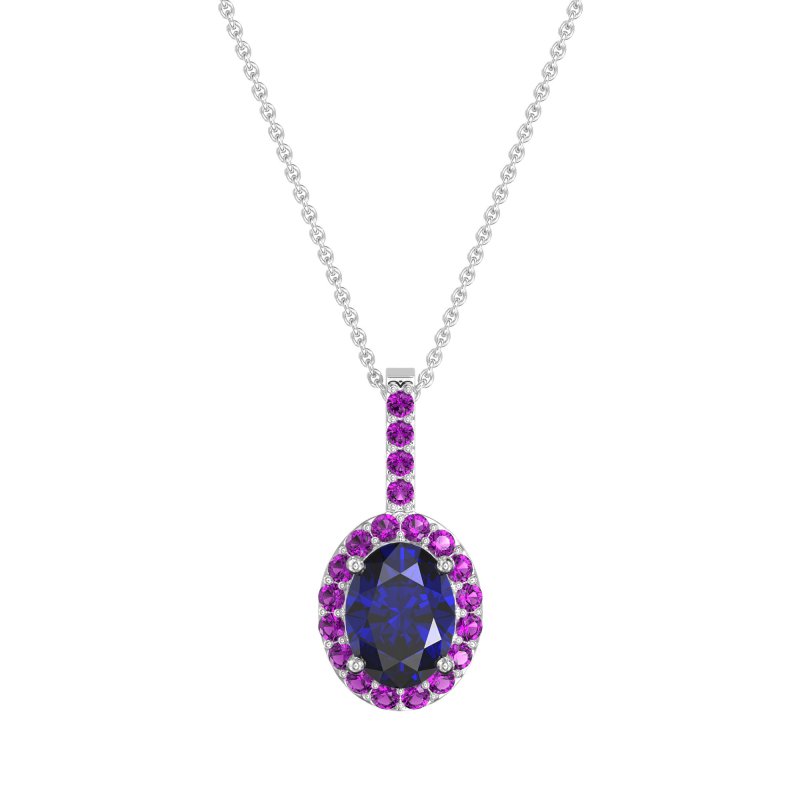 Oval Halo Necklace