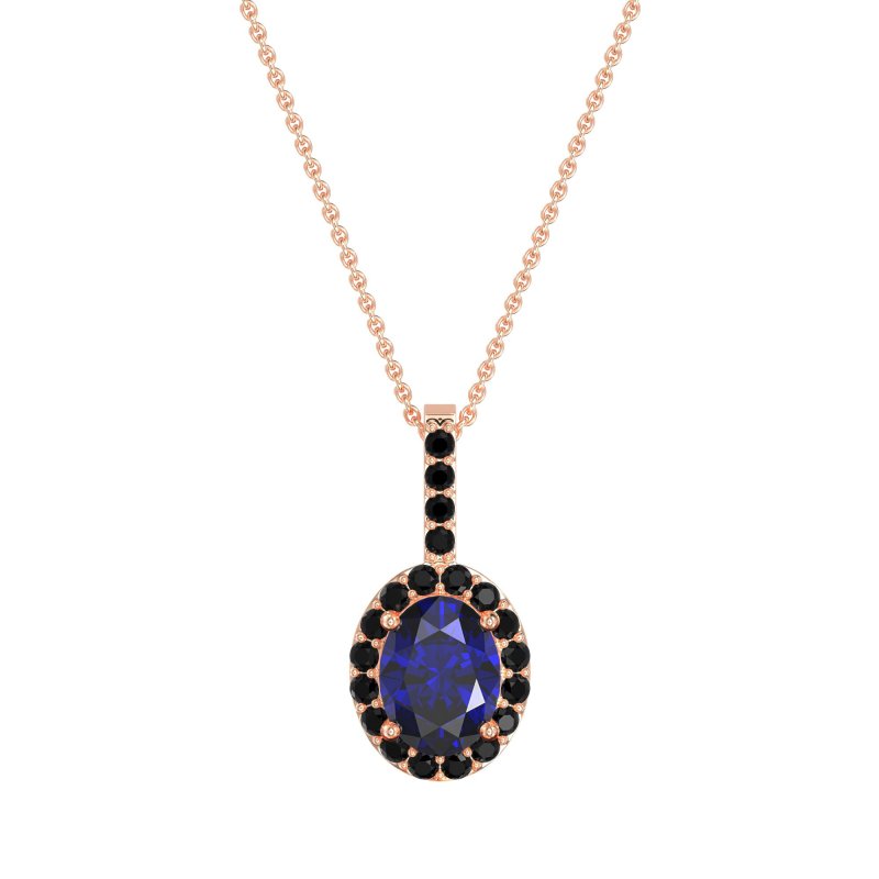 Oval Halo Necklace