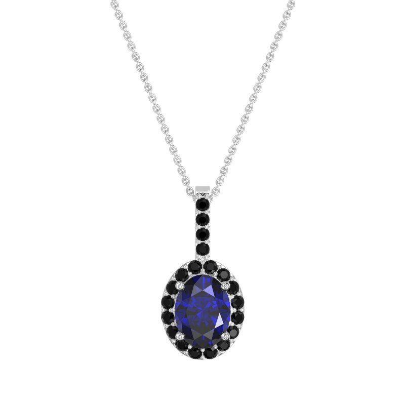 Oval Halo Necklace