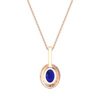 Oval Halo Necklace