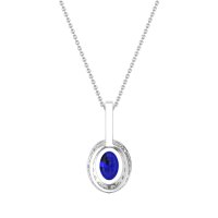 Oval Halo Necklace