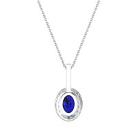 Oval Halo Necklace
