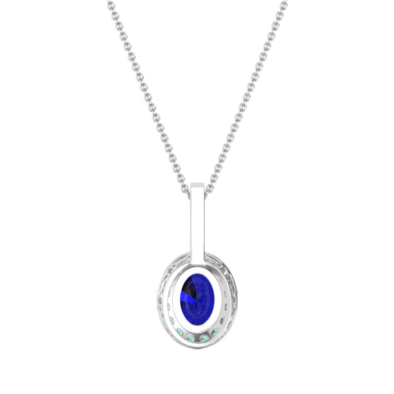 Oval Halo Necklace