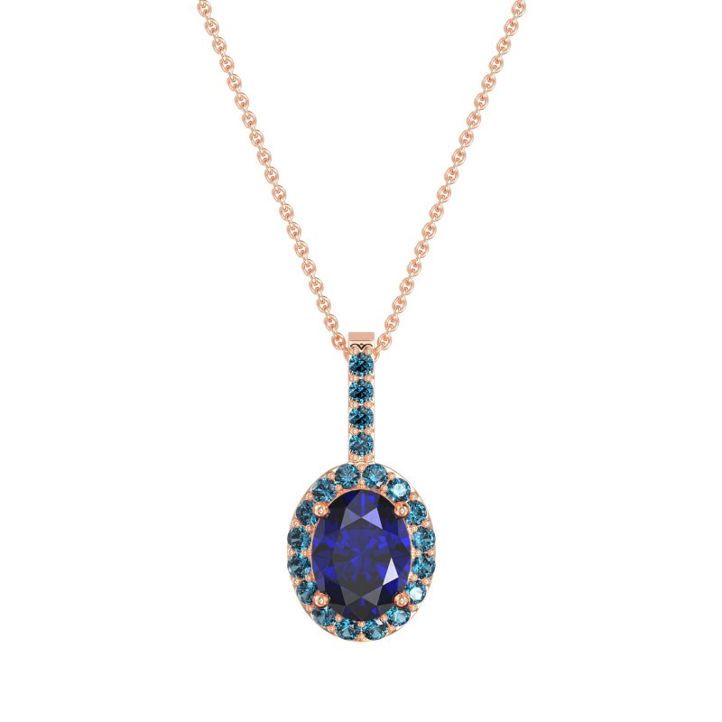 Oval Halo Necklace