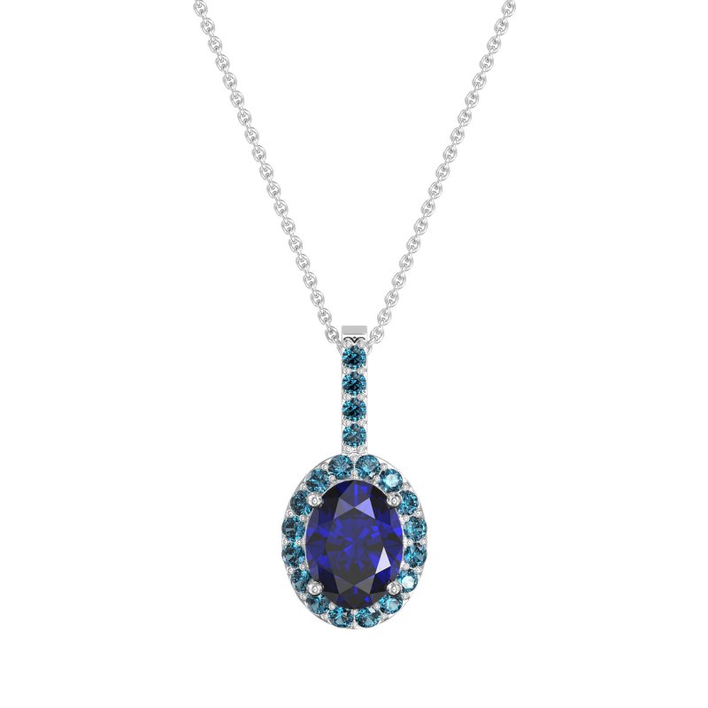 Oval Halo Necklace