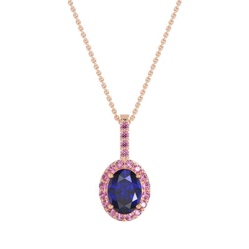 Oval Halo Necklace